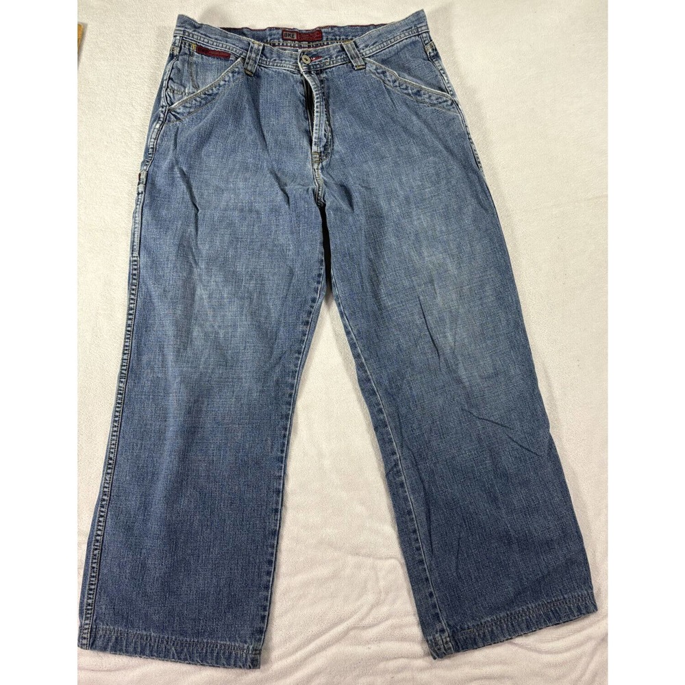 BKE Utility Mens Size 34 Resistance Strength 67 Blue Denim Jeans Measures 34x30